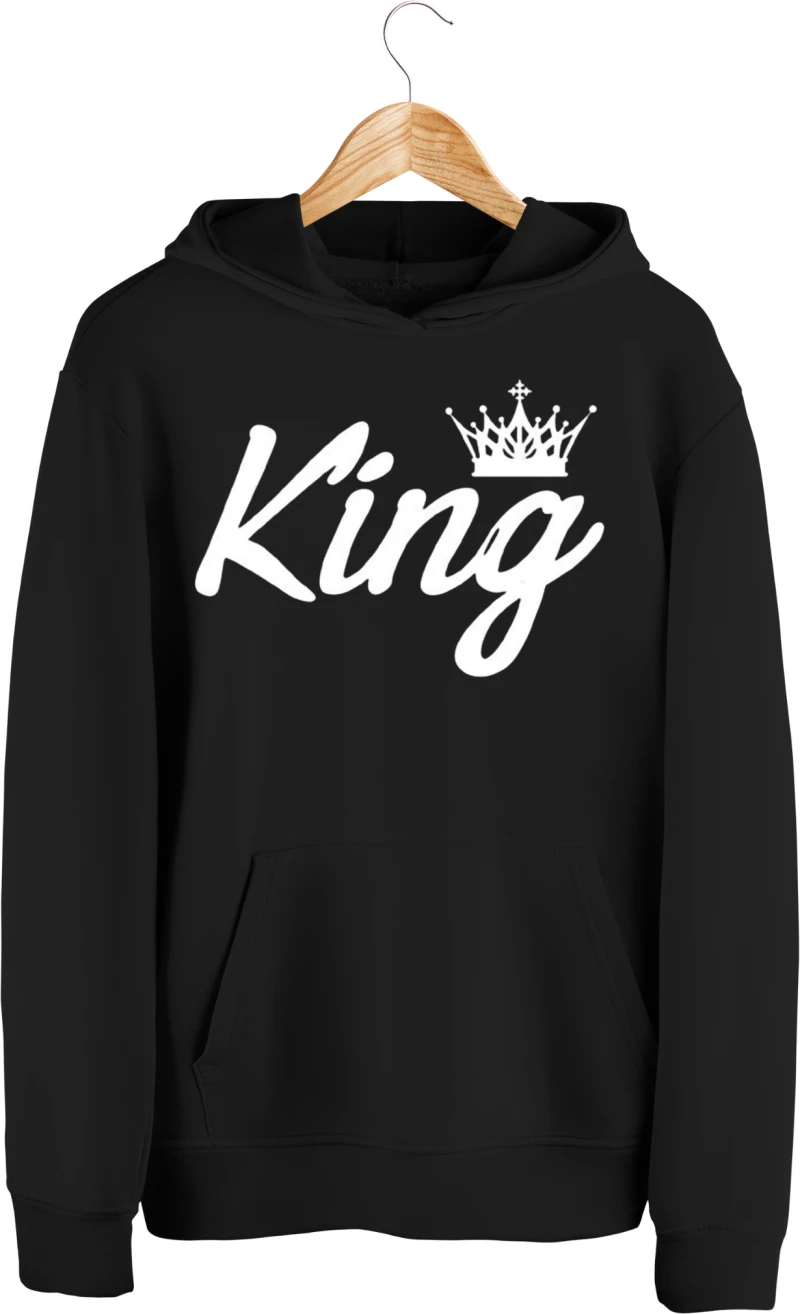 Φούτερ Με Τύπωμα King HOOD910-Μαύρο