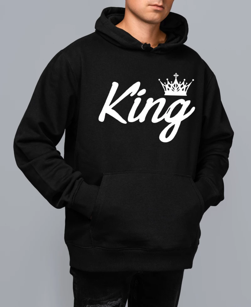 Φούτερ Με Τύπωμα King HOOD910-Μαύρο