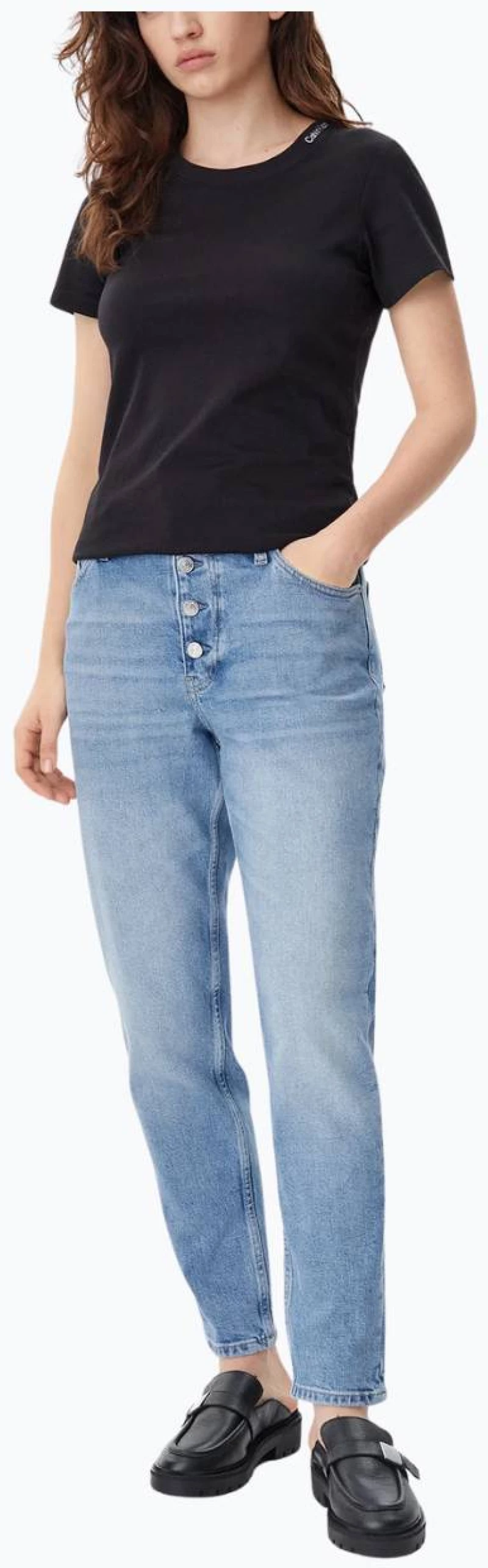 Γυναικεία Κοντομάνικη Μπλούζα Calvin Klein Jeans 527226-Μαύρο