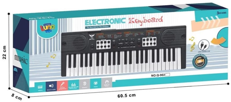 Άρμονιο 24 Κλειδιών με Μικρόφωνο και USB 60.5x8x22cm 000623294