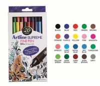 Μαρκαδόροι Artline Supreme  Finepen 0.4mm  20 χρώματα