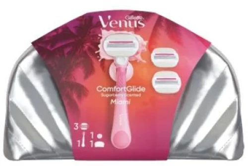 GILLETTE Venus Comfort Glide Miami Sugarberry Σετ Ξυρίσματος & ΔΩΡΟ Νεσεσέρ