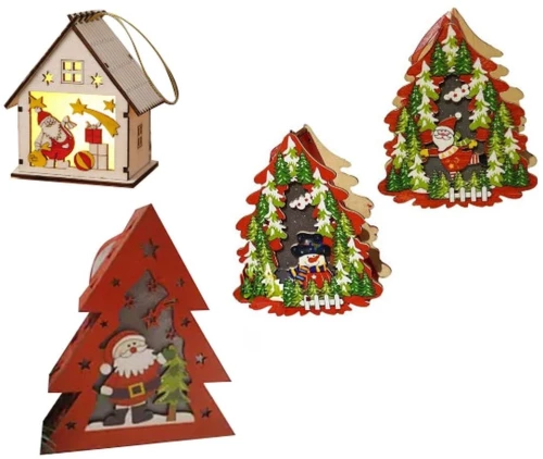 Christmas Wooden with Light 07796