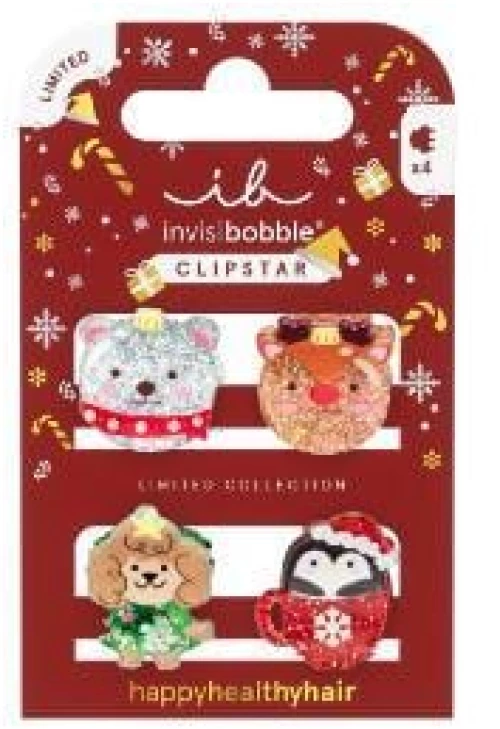 AMBITAS Invisibobble Kids Clipstar Sparkle In a Cup 4 Τεμάχια