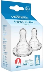 DR. BROWNS Dr. Brown's Θηλές Options+ Anti-Colic Θηλή Αργής Ροής Επίπεδο 1 0m+ (2 τεμ.)