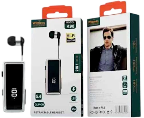 Ασύρματο ακουστικό Bluetooth - K98 - 361007 - Silver