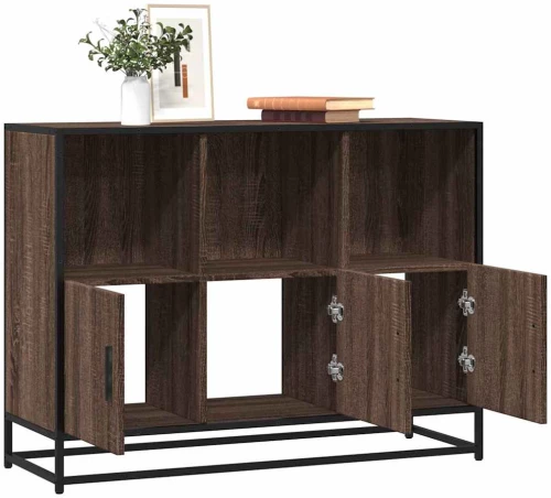 vidaXL Sideboard καφέ δρυς 100x35x76 cm Κατασκευασμένο ξύλο