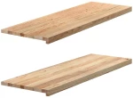 vidaXL Περβάζια παραθύρων 2 τεμ. 120x40x2 εκ. Ακατέργαστο Μασίφ Δρυός