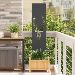 vidaXL Οθόνη Ιδιωτικότητας Κήπου Animal Print Μαύρο 32 χ 140 εκ