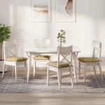 vidaXL Μαξιλάρια καθισμάτων 4 pcs Γκρι Πράσινο 40 x 40 x 6 cm