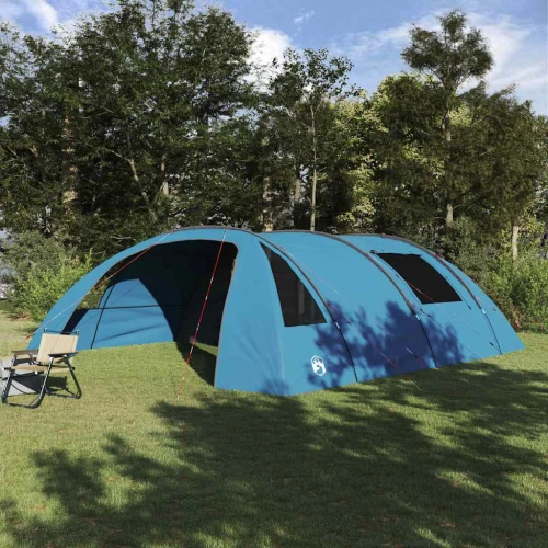 vidaXL Σκηνή τούνελ με στέγη Μπλε και Γκρι 700 x 590 x 215 εκ