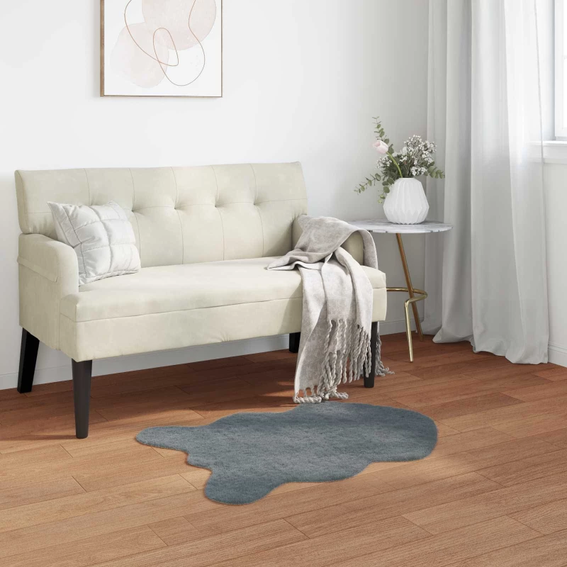 vidaXL Χαλιά Ψεύτικου Κουνελιού Olite Ανθρακί 50 x 80 cm Πολυεστέρας
