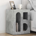 vidaXL Κομοδίνο 2 pcs Σκυρόδεμα Γκρι 40 x 35 x 50 εκ.