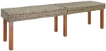 vidaXL παγκάκι Μπεζ 160 x 35 x 45 cm Μασίφ ξύλο μάνγκο