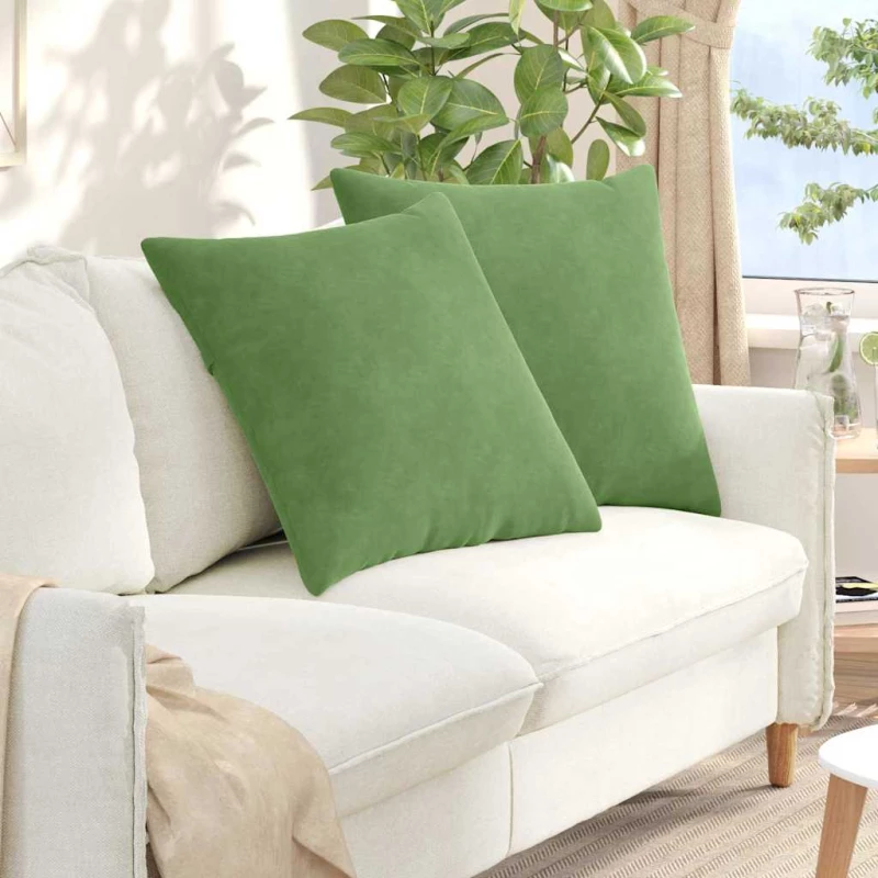 vidaXL Μαξιλάρι Καναπέ 2 pcs Ανοιχτό πράσινο 80 x 80 cm