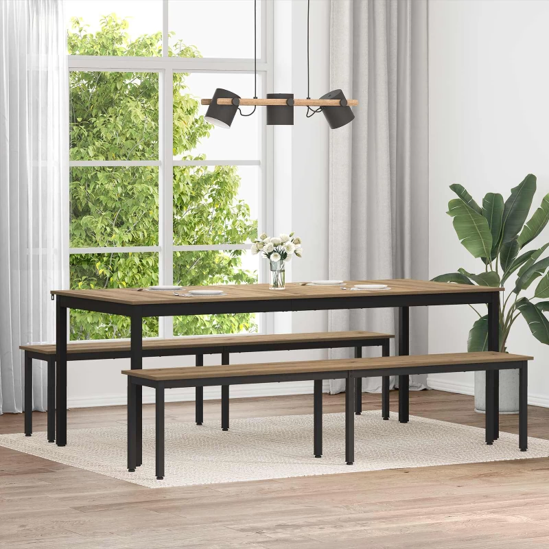 vidaXL παγκάκι Καρυδιά Χειροποίητης Εργασίας 200 x 35 x 45 εκ