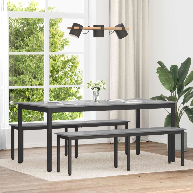 vidaXL παγκάκι Γκρίζο Σονομα 160 x 35 x 45 cm Επεξεργασμένο ξύλο