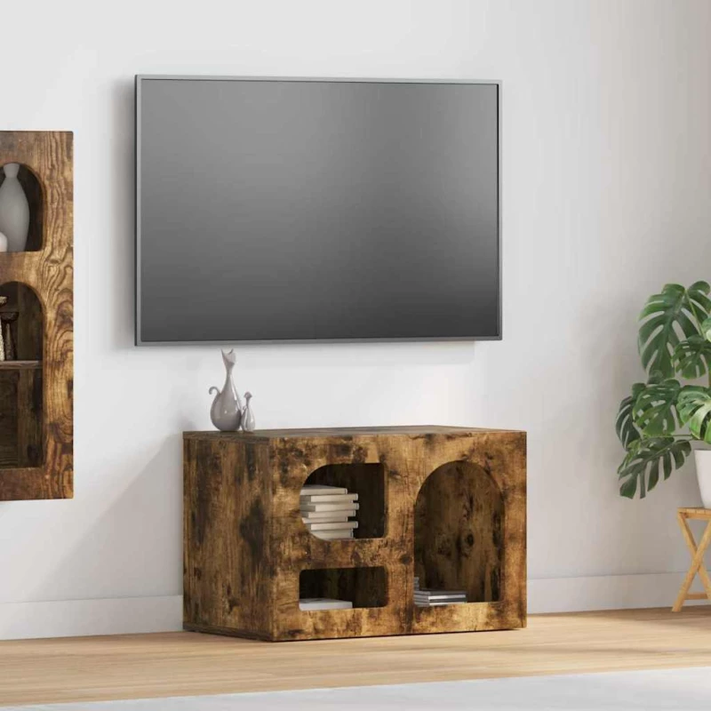 vidaXL Ντουλάπι TV Καπνιστό Δρύς 60 x 35 x 40 εκ. Επεξεργασμένο ξύλο