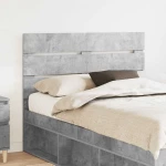 vidaXL Κεφαλάρι με κεφαλάρι Σκυρόδεμα Γκρι 135 cm Επεξεργασμένο ξύλο