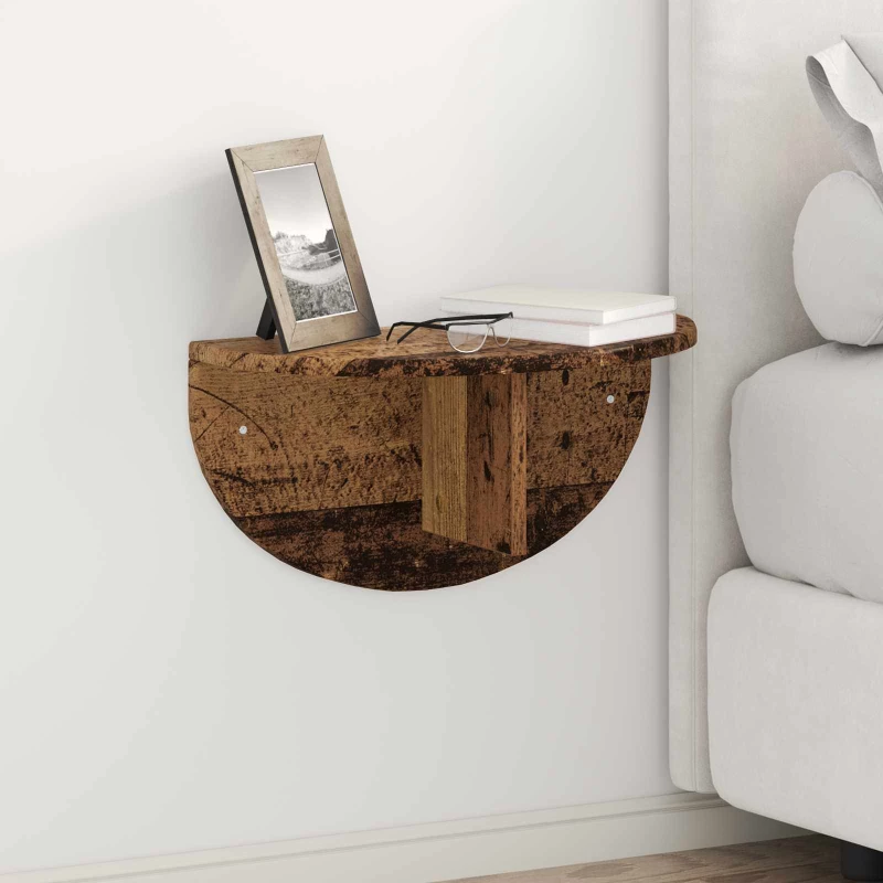 vidaXL Ράφι Τοίχου 2 pcs Παλιό ξύλο 38 x 19 x 19 εκ Επεξεργασμένο ξύλο