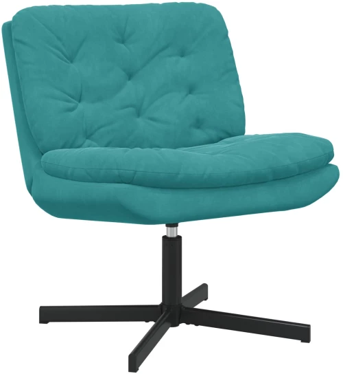 vidaXL Γυριστή Χαλαρωτική Καρέκλα Τιρκουάζ 63 x 75 x 76 εκ Βελούδο