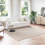 vidaXL Χαλιά χώρου τετράγωνο Κρεμ 240 x 240 cm