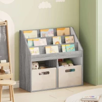 vidaXL Βιβλιοθήκη Παιδιών Γκρίζο Σονομα 72,5 x 29,5 x 69 εκ