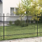 vidaXL Φράχτης Καμάρας με Άκρες Μαύρο 200 x 130 εκ