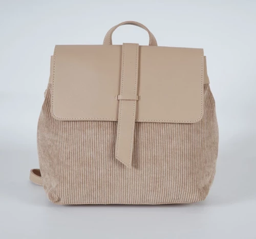 Σακίδιο πλάτης κοτλέ beige