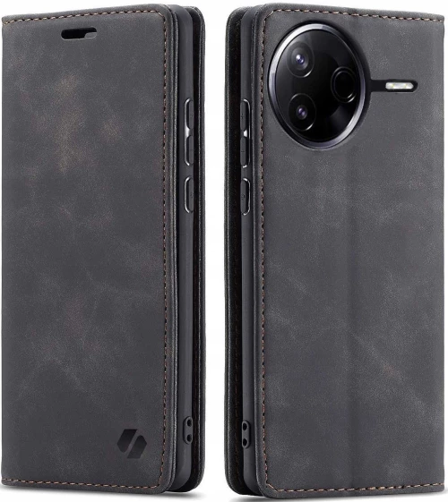 Θήκη Xiaomi Poco F7 Pro Spacecase Wallet Πορτοφόλι - Black (5905719119225)