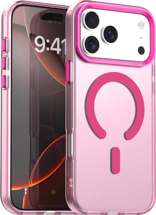 Θήκη iPhone 17 Pro Max Techsuit CandyCase Σκληρή Ημιδιάφανη με MagSafe - Pink (5949419313293)