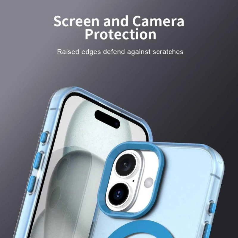 Θήκη iPhone 17 Techsuit CandyCase Σκληρή Ημιδιάφανη με MagSafe - Blue (5949419313385)