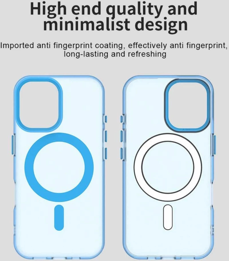 Θήκη iPhone 17 Techsuit CandyCase Σκληρή Ημιδιάφανη με MagSafe - Blue (5949419313385)