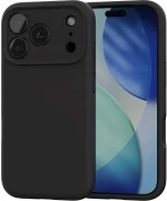 Θήκη iPhone 17 Pro Spacecase Silicone Mag Case Σιλικόνης με MagSafe - Black (5905719132101)
