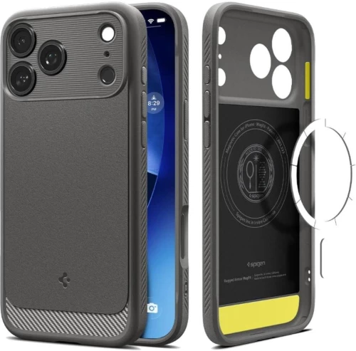 Θήκη iPhone 17 Pro Spigen Rugged Armor MagFit Ανθεκτική με MagSafe - Gray (ACS10330)