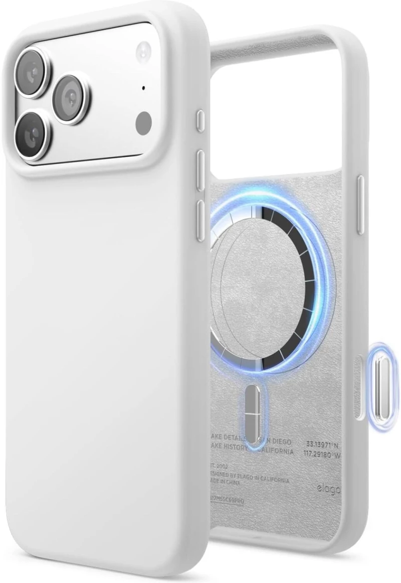Θήκη iPhone 17 Pro Max Elago Magnetic Silicone Case Premium Σιλικόνης με MagSafe - White (ES17MSSC69PRO-WH)