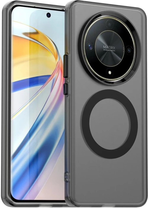 Θήκη Honor Magic6 Lite Techsuit CandyCase Σκληρή Ημιδιάφανη με MagSafe - Black (5949419311114)