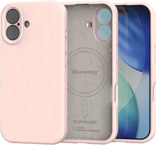 Θήκη iPhone 17 Spacecase Silicone Mag Case Σιλικόνης με MagSafe - Baby Pink (5905719132088)
