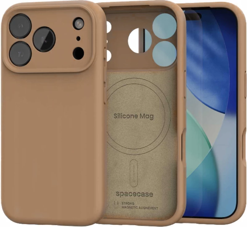 Θήκη iPhone 17 Pro Max Spacecase Silicone Mag Case Σιλικόνης με MagSafe - Brown (5905719132224)