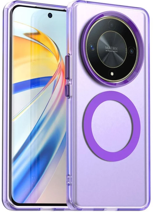 Θήκη Honor Magic6 Lite Techsuit CandyCase Σκληρή Ημιδιάφανη με MagSafe - Purple (5949419311077)