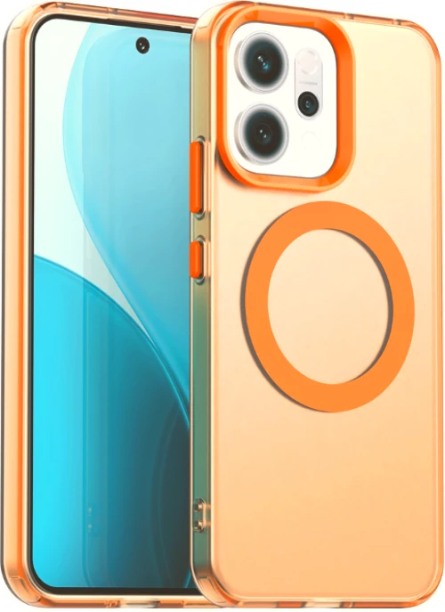 Θήκη Oppo Reno14 Techsuit CandyCase Σκληρή Ημιδιάφανη με MagSafe - Orange (5949419349322)