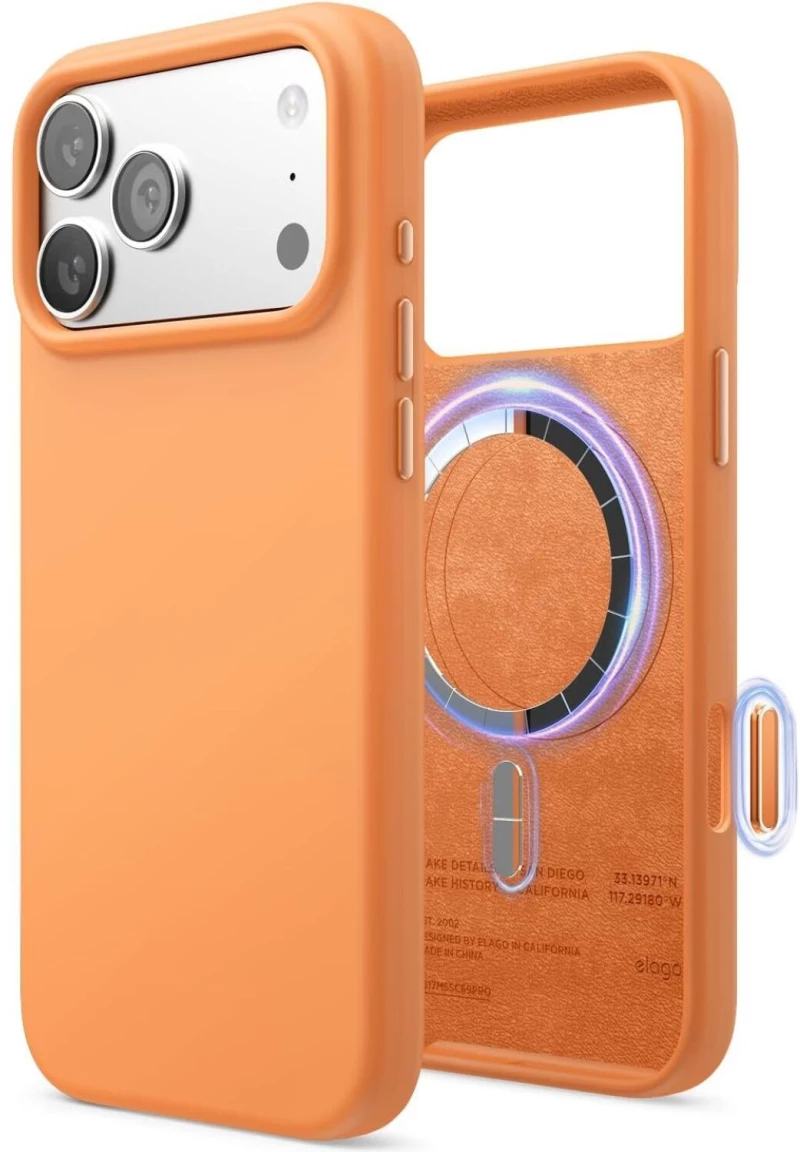 Θήκη iPhone 17 Pro Max Elago Magnetic Silicone Case Premium Σιλικόνης με MagSafe - Orange (ES17MSSC69PRO-OR)