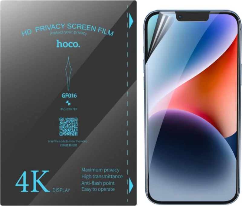 Μεμβράνη Προστασίας Xiaomi Redmi Note 15 Pro Plus / Poco M8 Pro Hoco Hydrogel Pro Privacy HD Screen Protector Απορρήτου Οθόνης 0.15 mm - Clear (HOCO-FRONT-PRC-006-204)