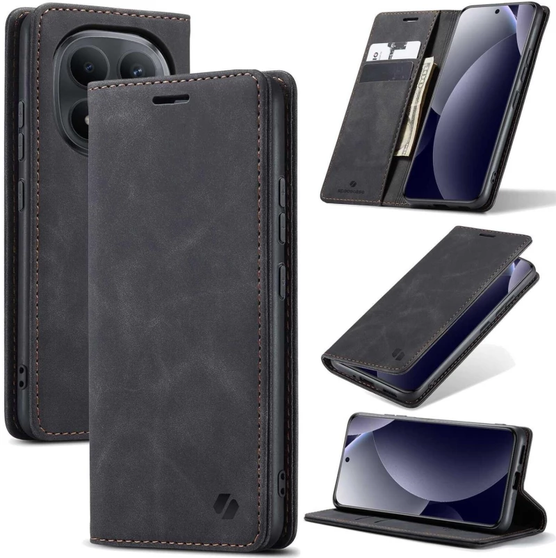 Θήκη Xiaomi Redmi Note 15 Pro 4G Spacecase Wallet Πορτοφόλι - Black (5905719140045)