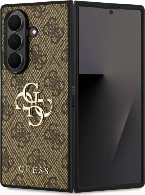 Θήκη Guess 4G Metal Logo Σιλικόνης / Πλαστικό για Samsung Galaxy Z Fold 7 - Καφέ