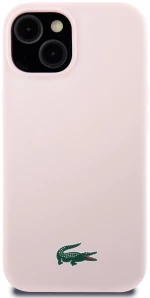 Lacoste Magsafe Croc Logo Hard Case Θήκη προστασίας από Σιλικόνη για iPhone 15 Ροζ