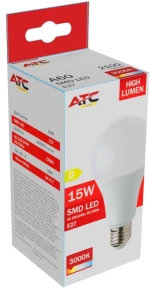 ATC SMD LED High Lumen Λαμπτήρας A60 230V 15W/2100LM E27 3000K