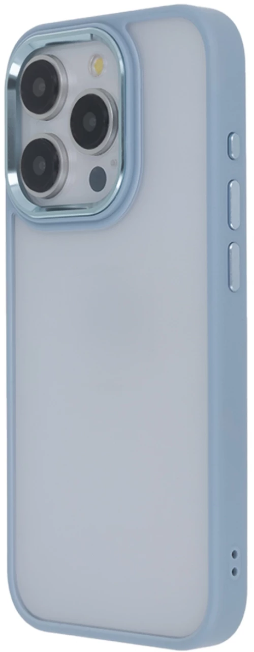 Σκληρή Θήκη Satin Matt για iPhone 12 / 12 Pro - Γαλάζιο Πλαίσιο