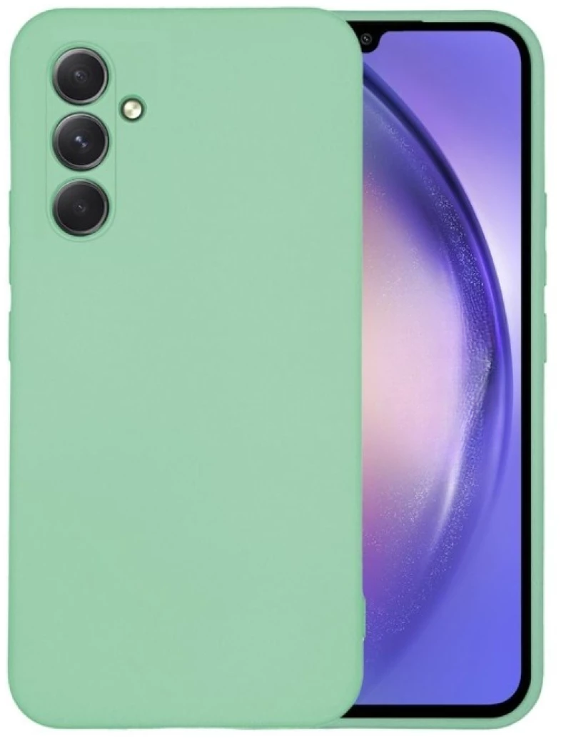 Θήκη TPU Σιλικόνης με Υφασμάτινη Επένδυση για Samsung Galaxy A34 - Μέντα
