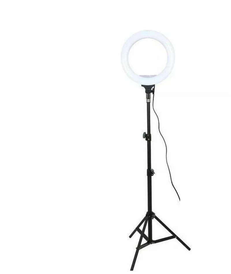 LED Ring Light 26cm με Τρίποδο Δαπέδου / 3 Αποχρώσεις Φωτισμού - Μαύρο